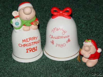 Ziggy Porcelain Christmas Bells Rare Limited 